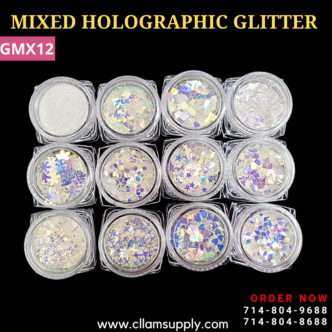 Mixed Holographic Glitter | 12 Shapes