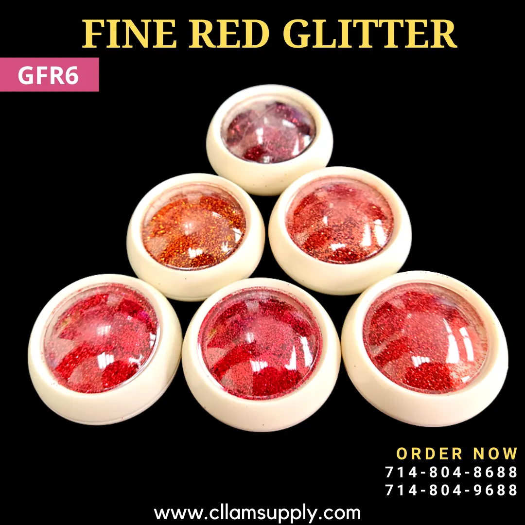 Fine Red Glitter | Set 6