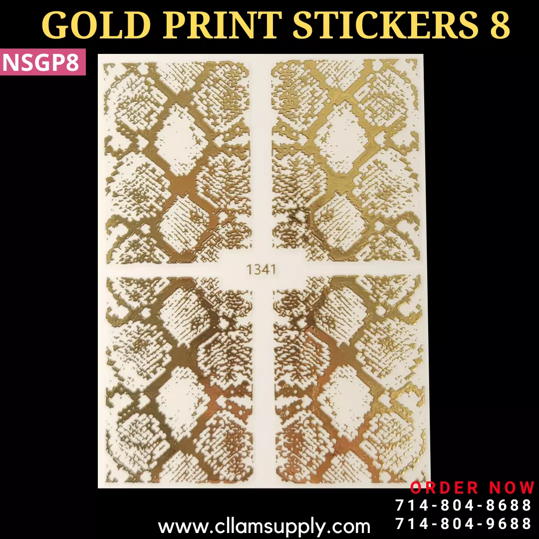 GOLD PRINT STICKERS 8 | NSGP8