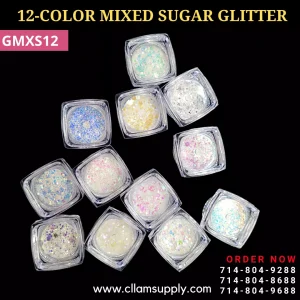 Sugar Glitter - 12 Colors Mixed