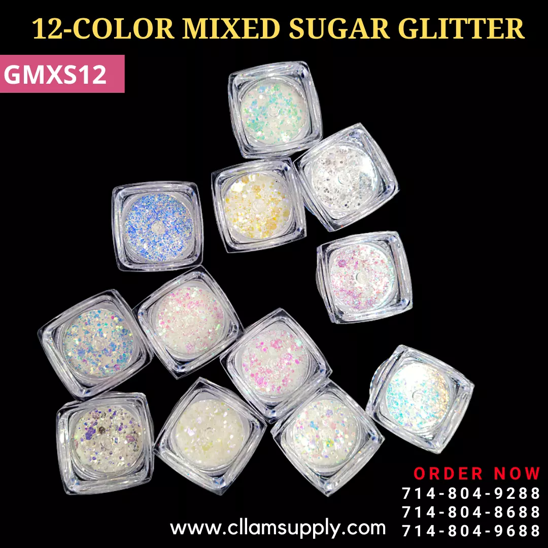 Sugar Glitter - 12 Colors Mixed