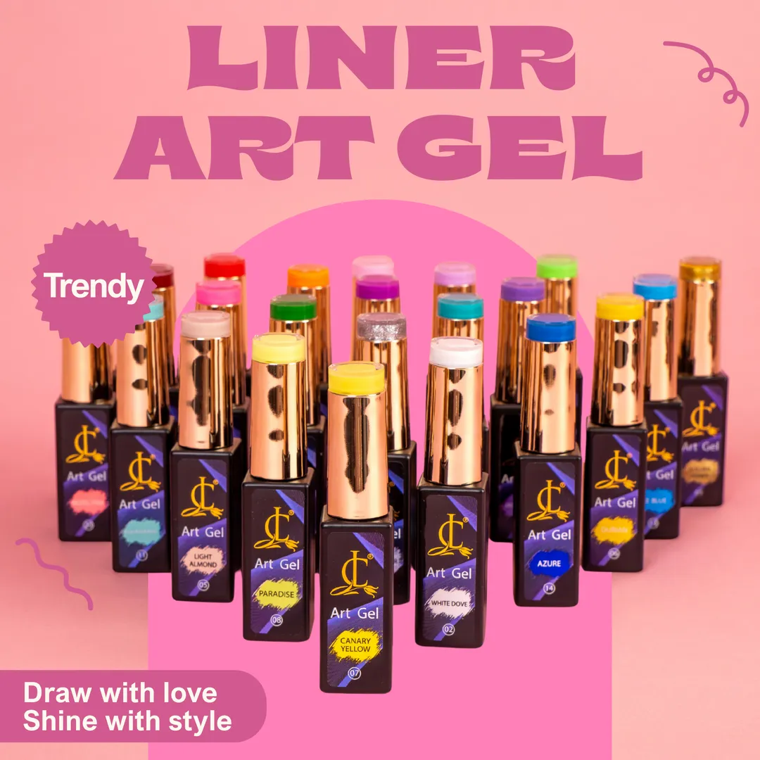 LINER ART GEL SET 24 COLORS - Cllam Supply