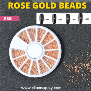 CAVIAR NAIL BEADS - Rose Gold Four Sizes