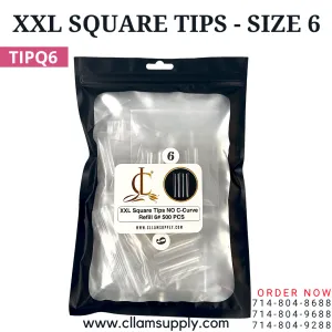 No C Curve XXL (2XL) Square Tips, Refill Single Size - SIZE 6