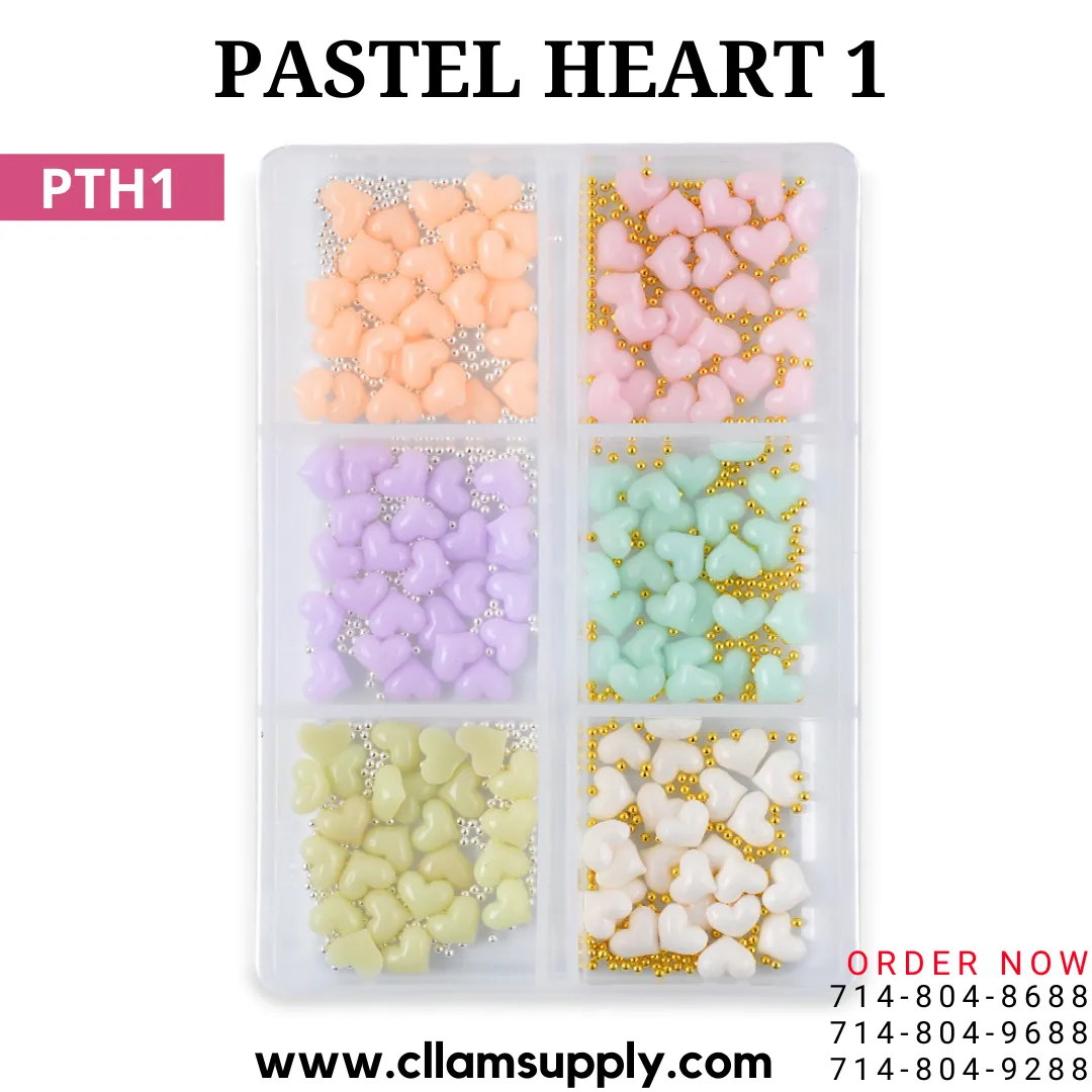 PASTEL HEART WITH BEADS