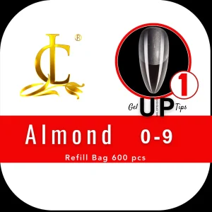 GEL UP TIPS MATTE ALMOND - BAG FULL SIZE