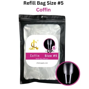 GEL UP TIPS MATTE COFFIN - SIZE 5