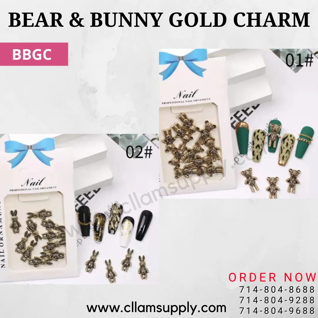 BEAR & BUNNY GOLD CHARM