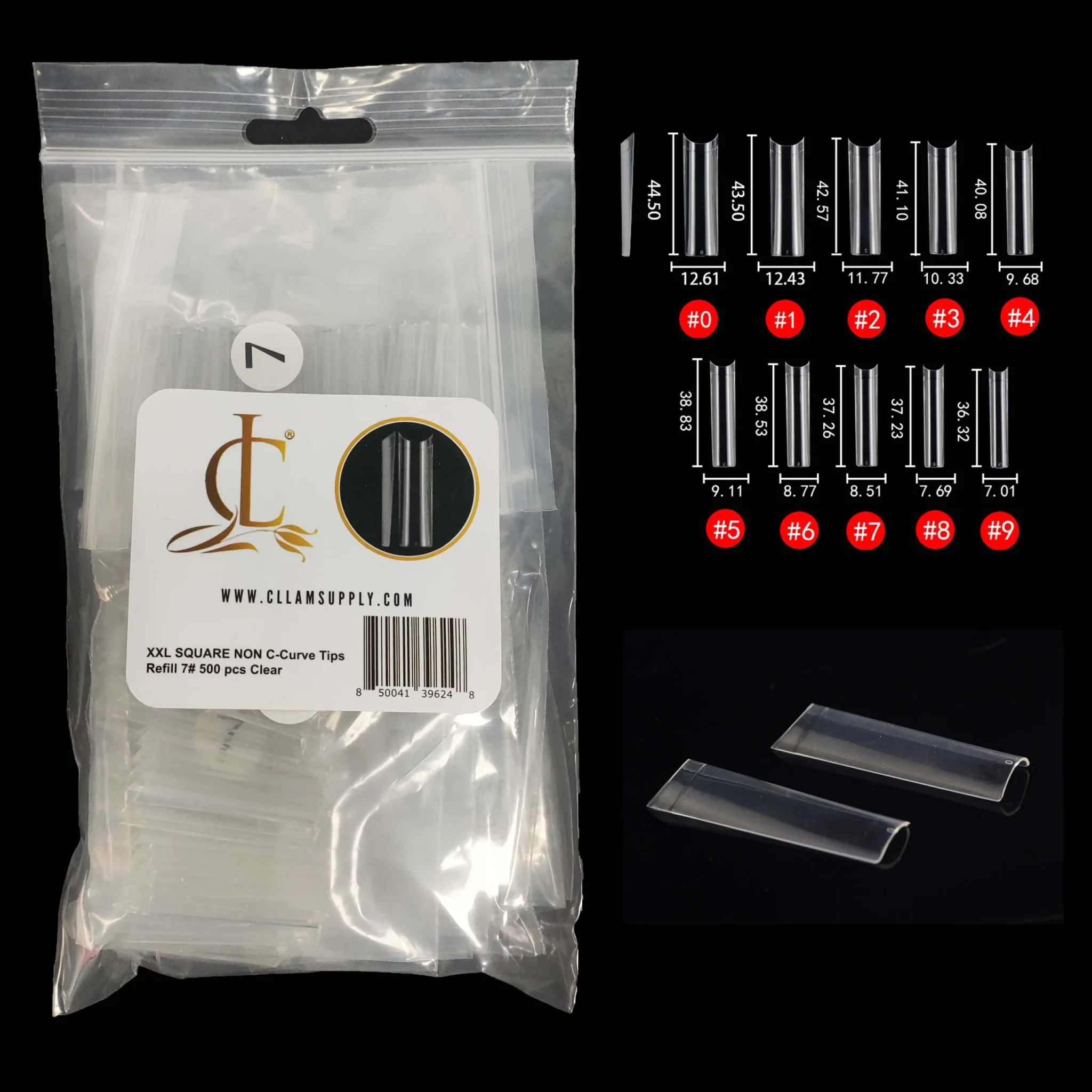 XXL Square Tips No C Curve - Size [4,5,6,7] Refill