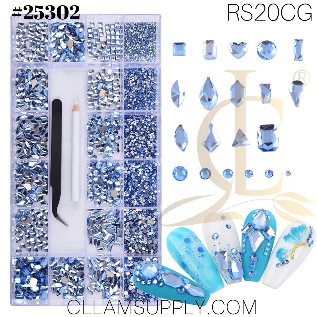 Crystal Blue Rhinestone