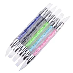 Nail Art Sculpture Pen Silicone for Chrome & Mirror Powder