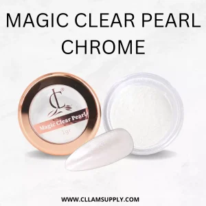 magic clear chrome 1g jar along with sample nail tip