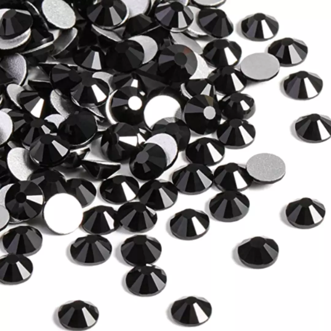 black rhinestones crystals