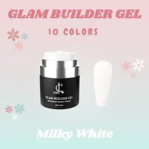 Glam Builder Gel Jar 30g (Colors 01 to 10) - Milky White 01