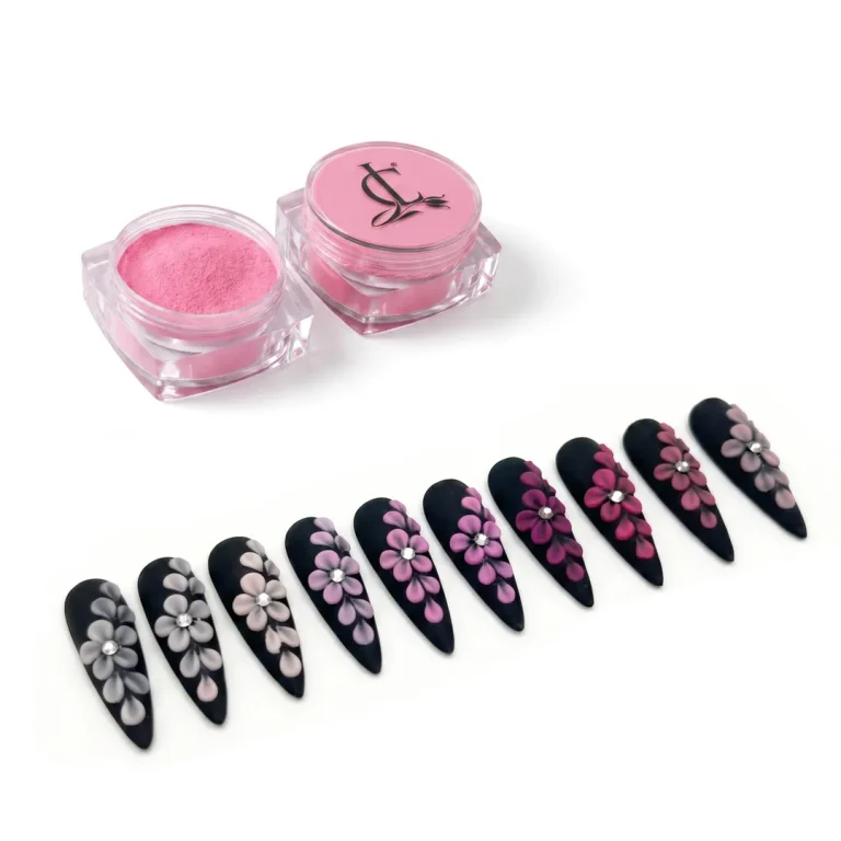 3D powder on nails