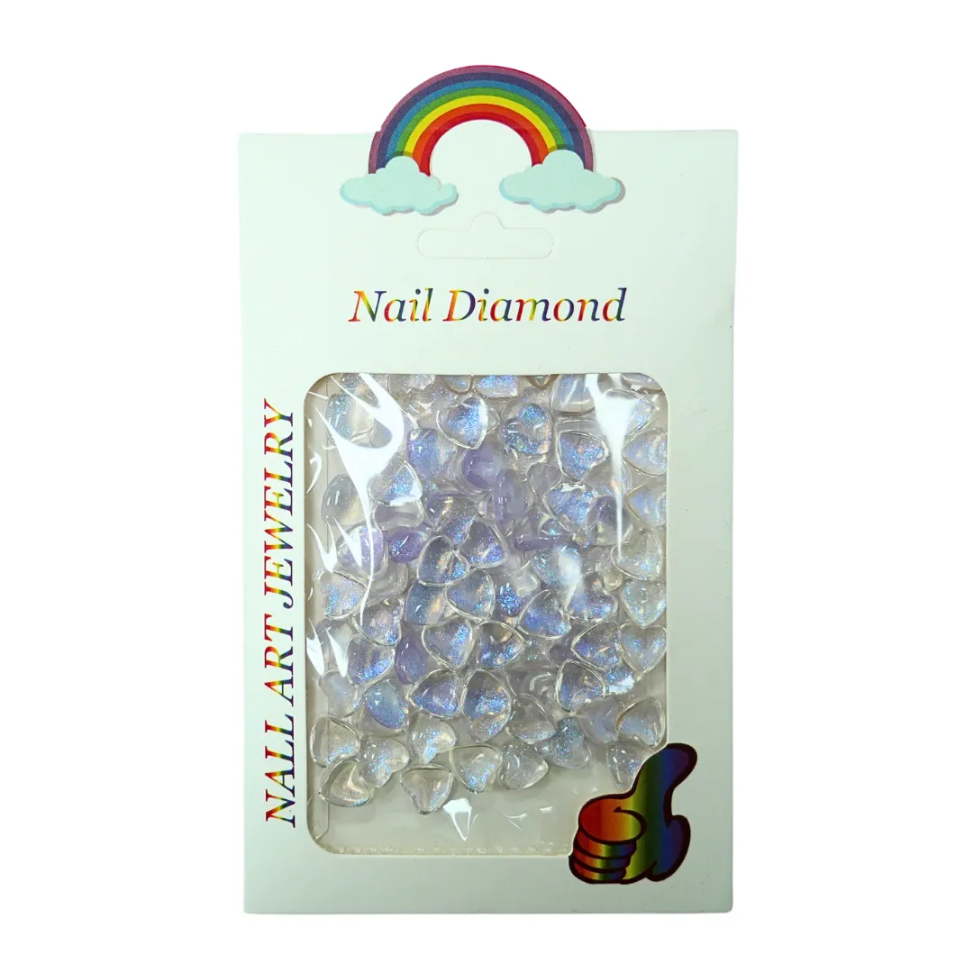 Cat Eye Color Heart Charms - CEHC01