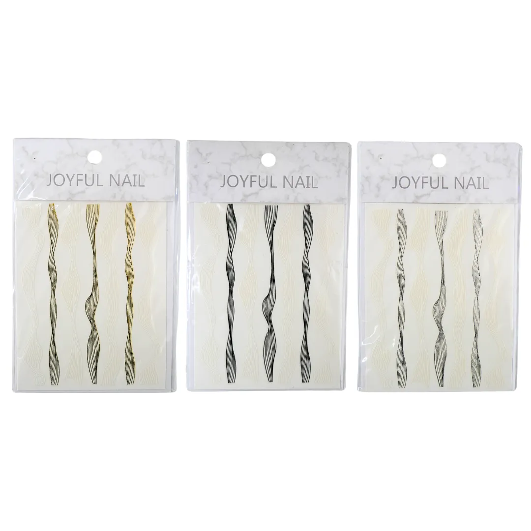 Metallic Stripe Stickers Set of 3