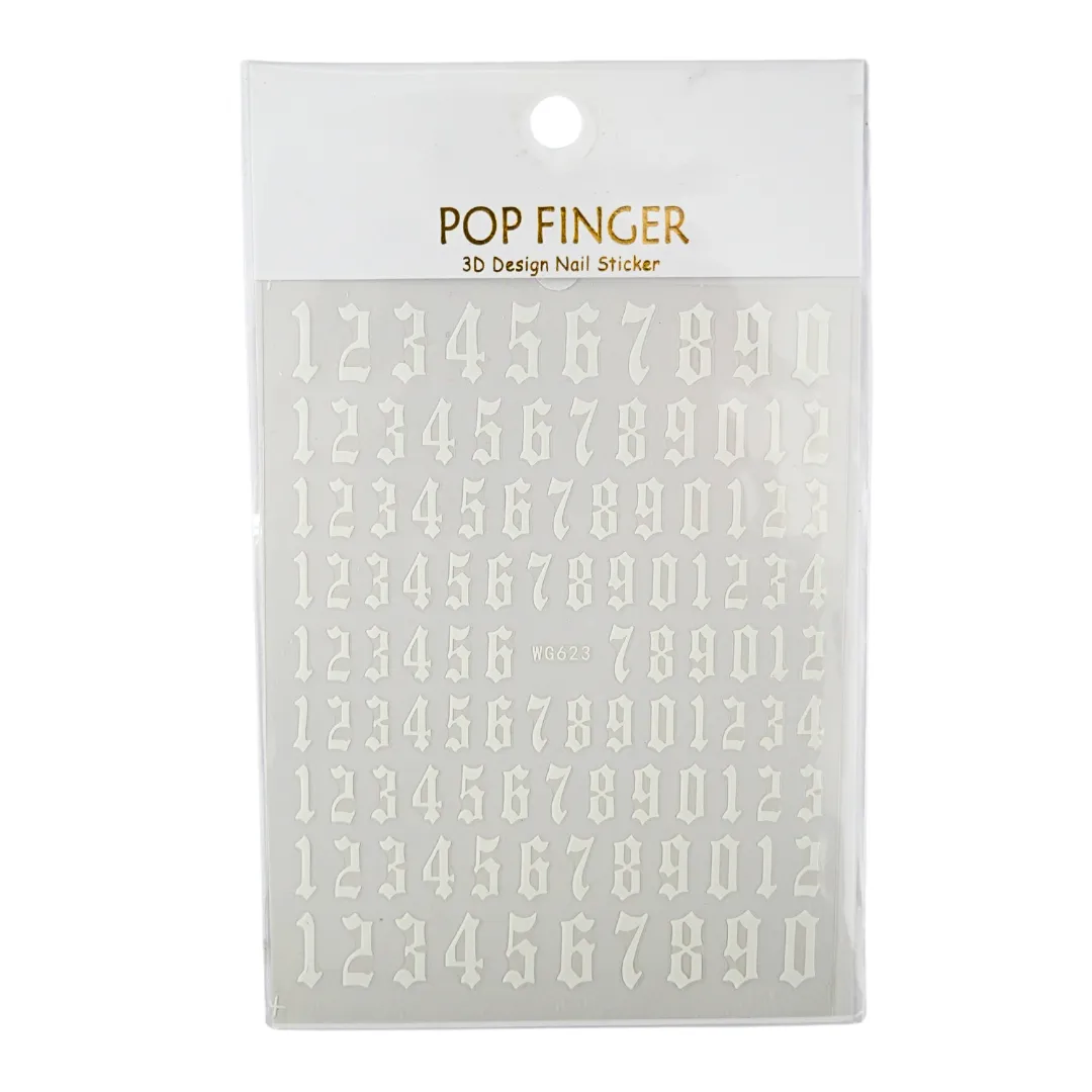 Number Nail Stickers