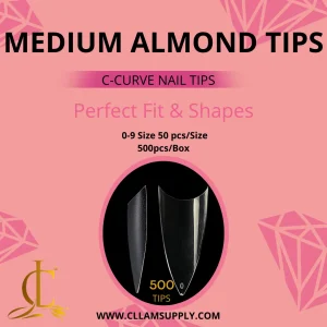 Medium Almond Tips C-Curve Box