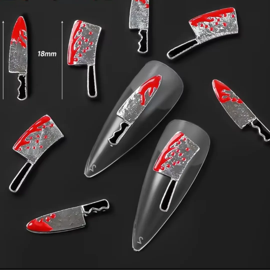 Fake Blood Knives Charms