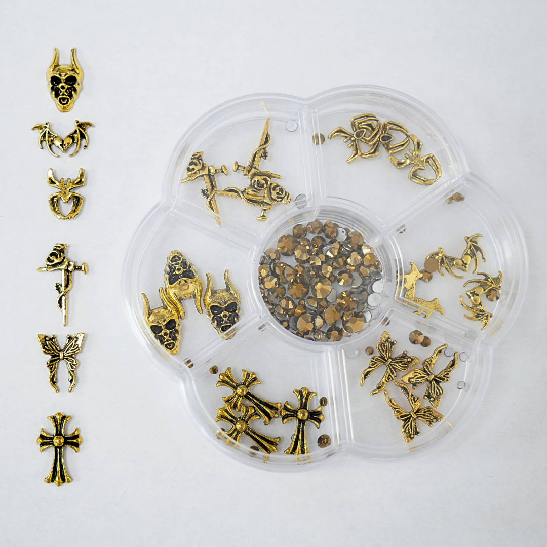 Halloween Multishaped Golden Charms