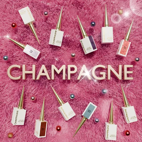 Champagne Cat Eye Nail Polish 12 single bottles