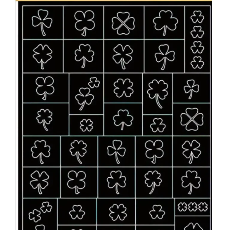 Airbrush Stencil Nailart Stickers Flower, Heart, Bow