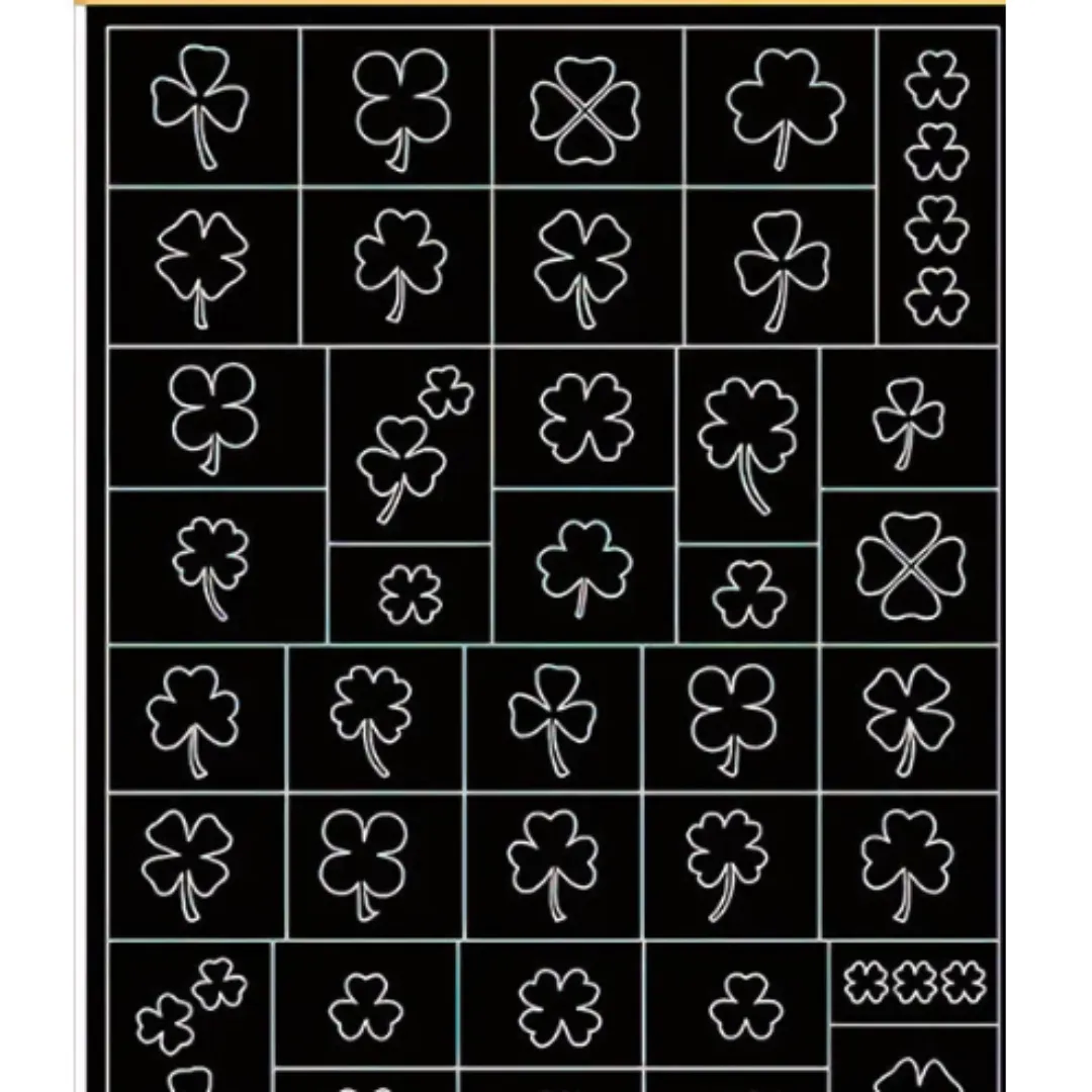 Airbrush Stencil Nailart Stickers Flower, Heart, Bow