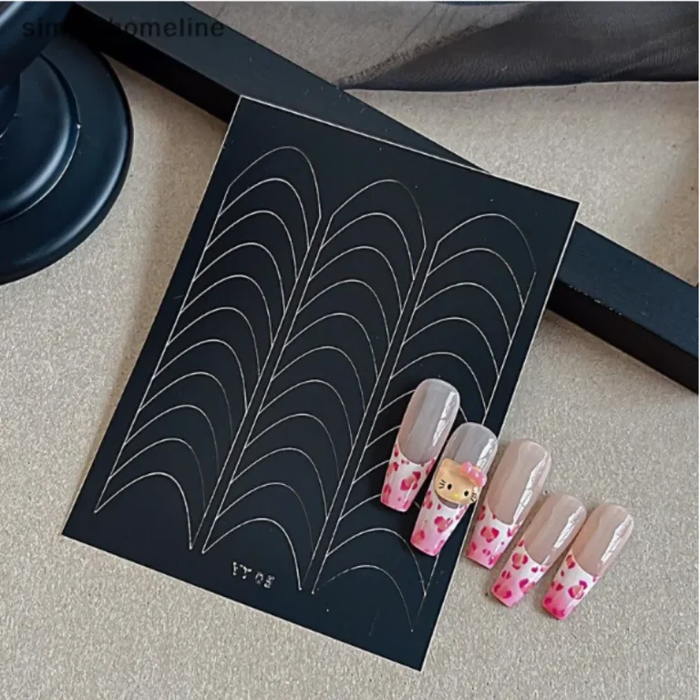 Airbrush Stencil Nailart Stickers French, Line Art