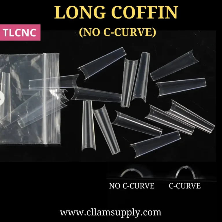 No C Curve XXL (2XL) Coffin Tips, Size 0-9, Bag