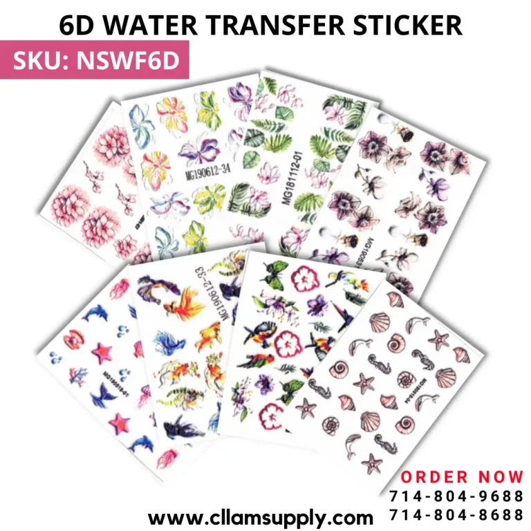 6D WATER TRANSFER NAIL STICKER | NSWF6D