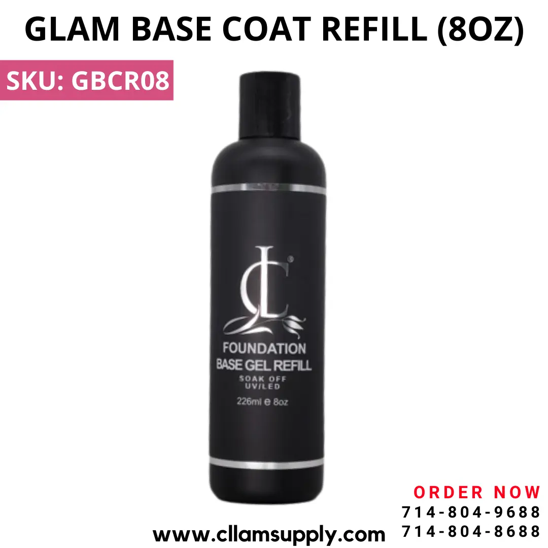 Glam Base Coat Refill 8oz | GBCR08