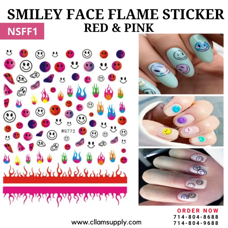 SMILEY FACE FLAME STICKERS | NSFF1