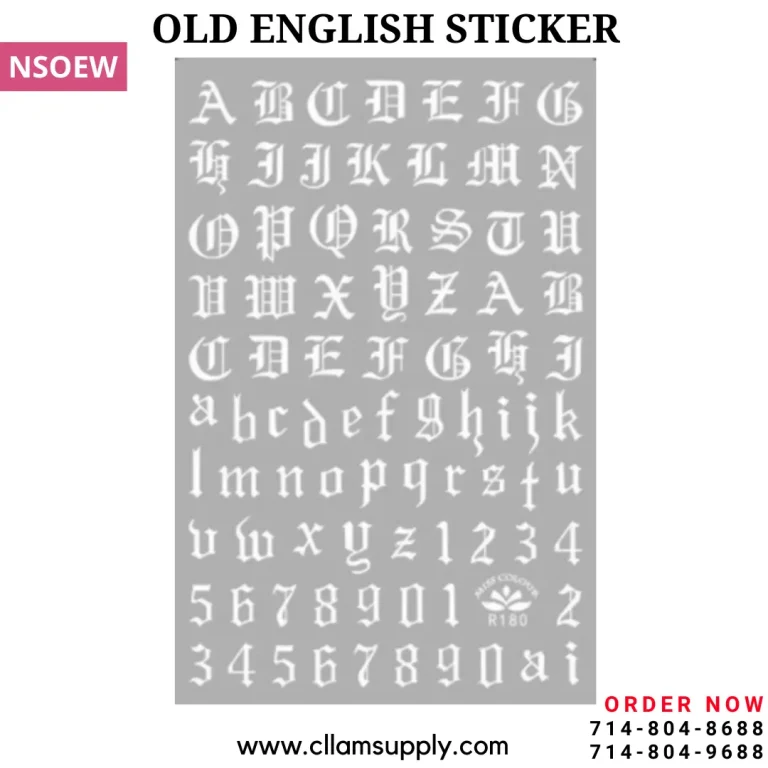 OLD ENGLISH STICKER (WHITE) | NSOEW