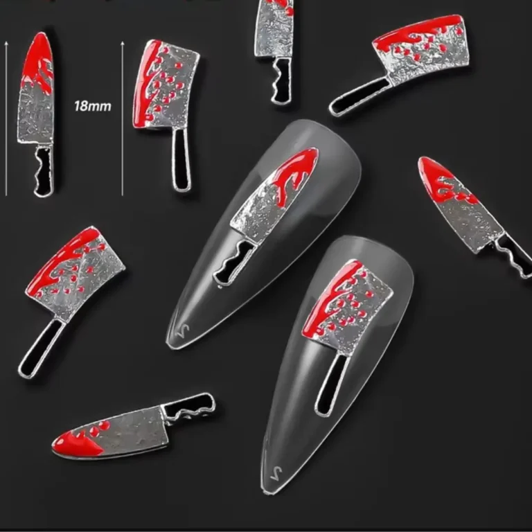 Fake Blood Knives Charms