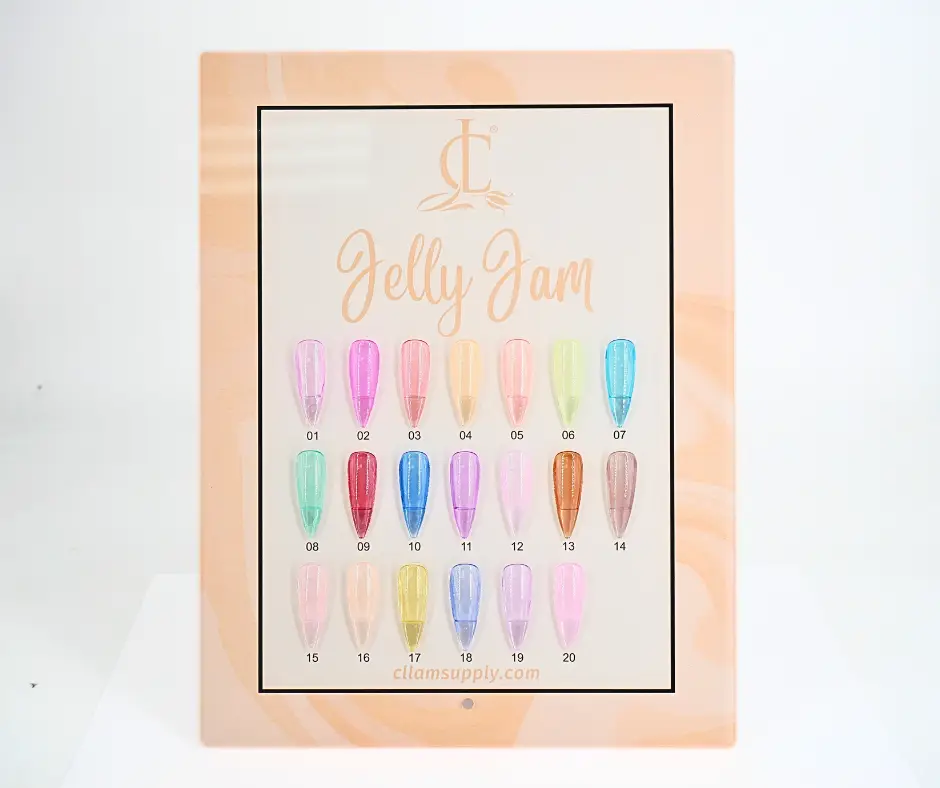 jelly jam set 20 transparent colors