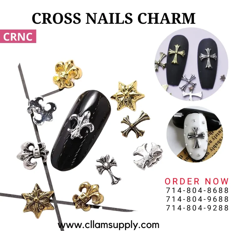 CROSS NAILS CHARM - GOLD & SILVER