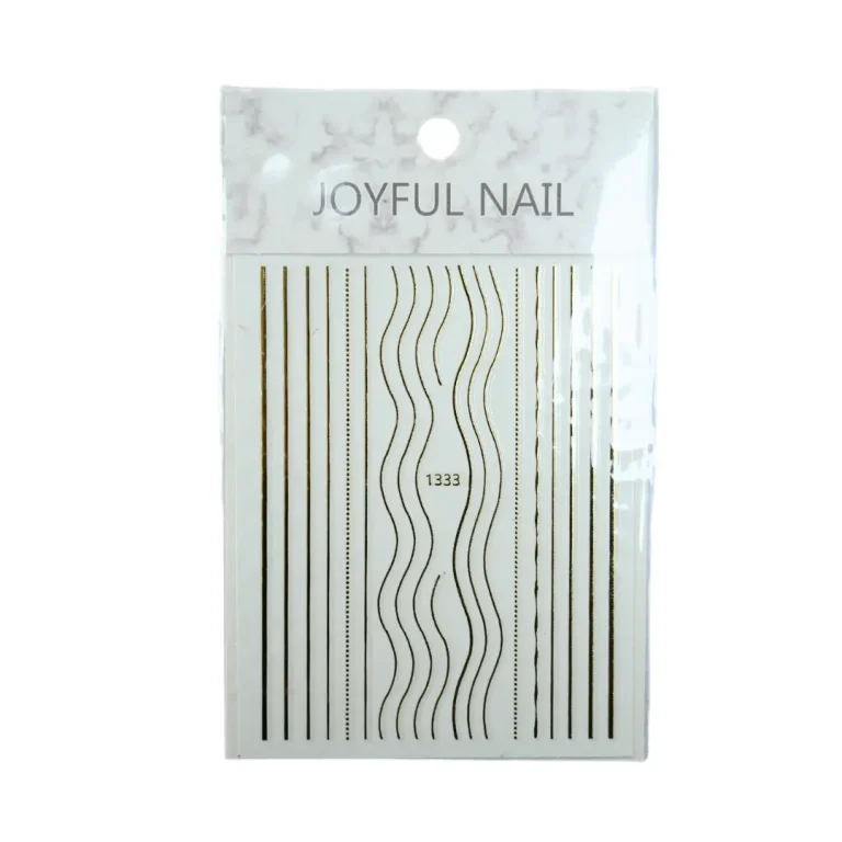 Gold Wavy Line Stickers