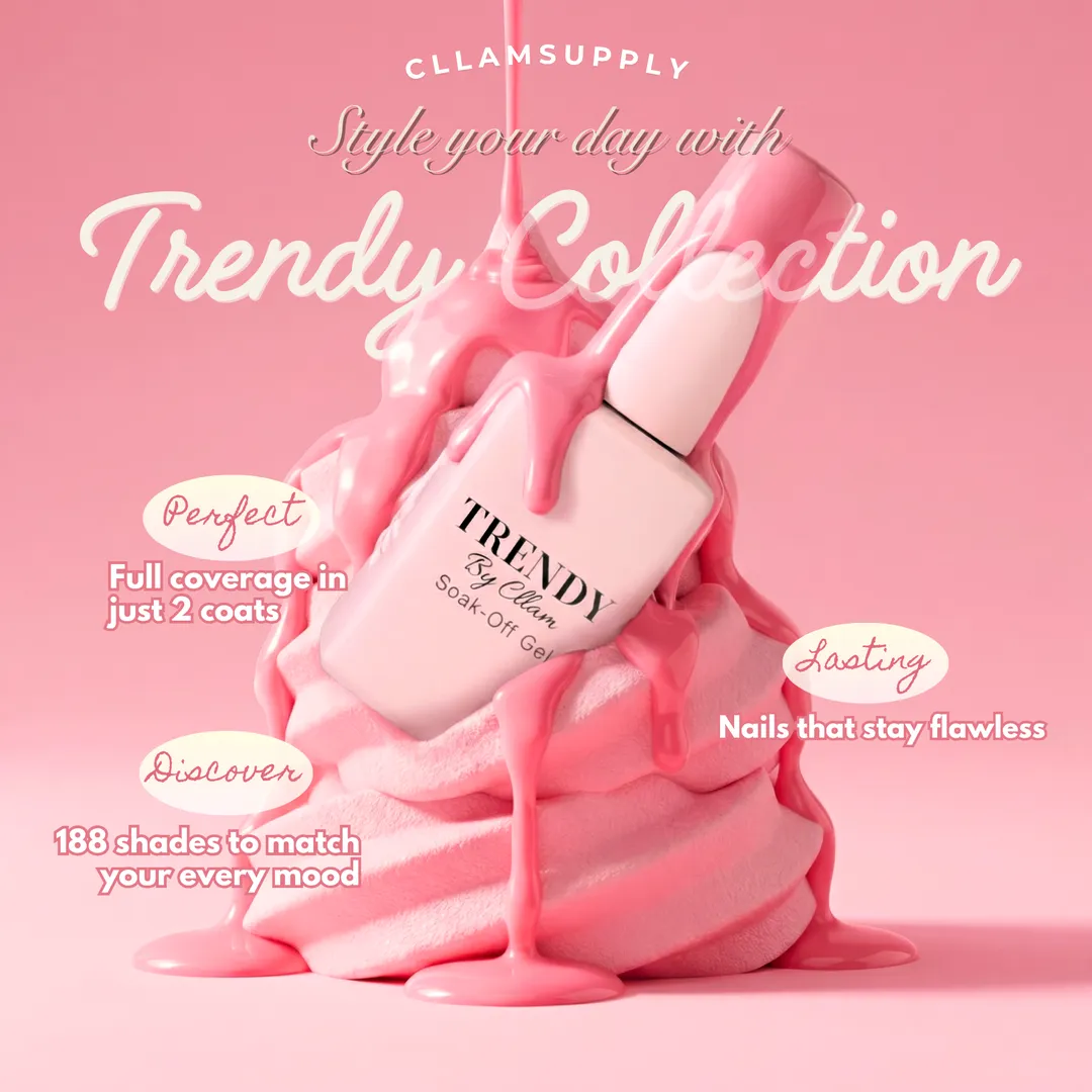 Trendy Nail Collection - 188 Colors - Cllam Supply