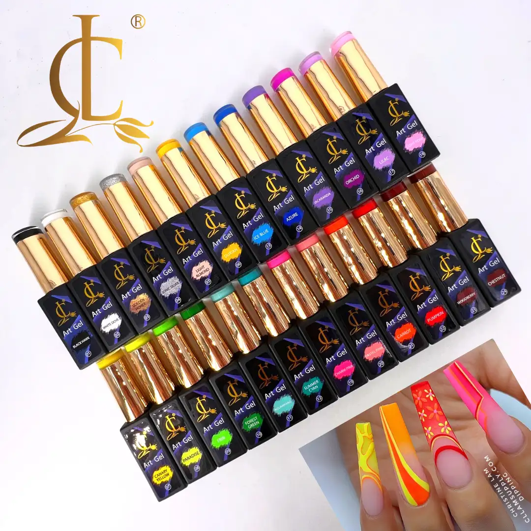LINER ART GEL SET 24 COLORS - Cllam Supply