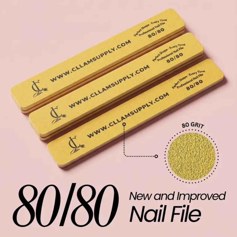 80/80 Grit Professional Nail File – Double-Sided Coarse File, 50 Pcs/Pack