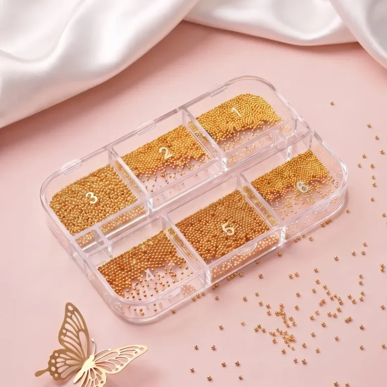 Mini Gold Caviar Beads for Nail Art – Mini Micro Beads