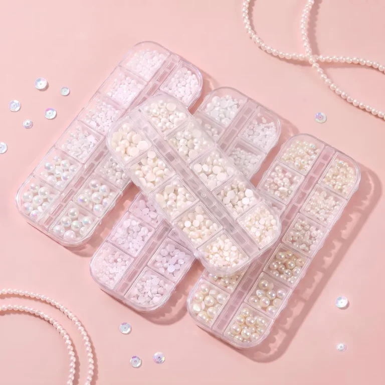 Flatback Pearl Nail Art Gems – Mixed Sizes