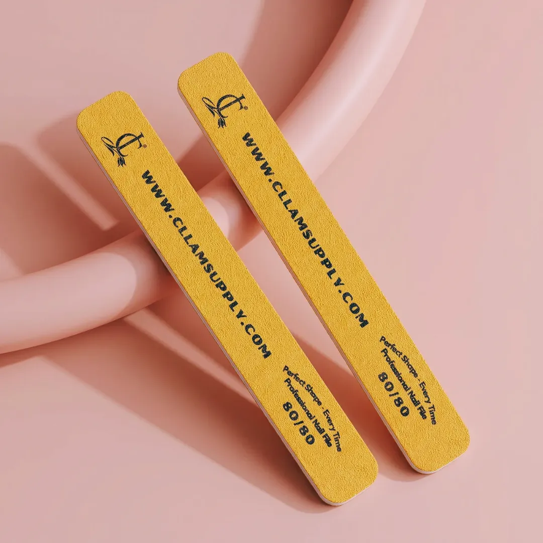 80/80 Grit Professional Nail File – Double-Sided Coarse File, 50